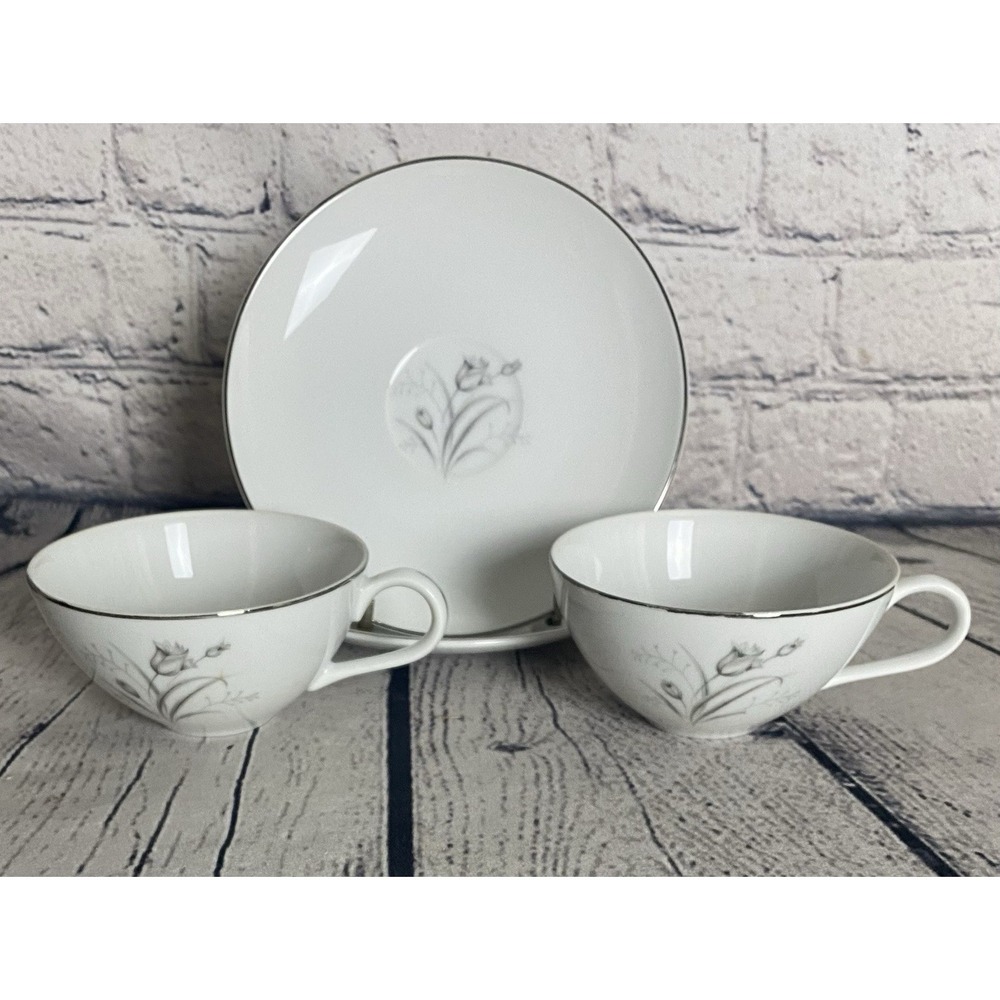 VTG Creative Royal Elegance Fine China Coffee Tea Cup & Saucer Wheat Flower